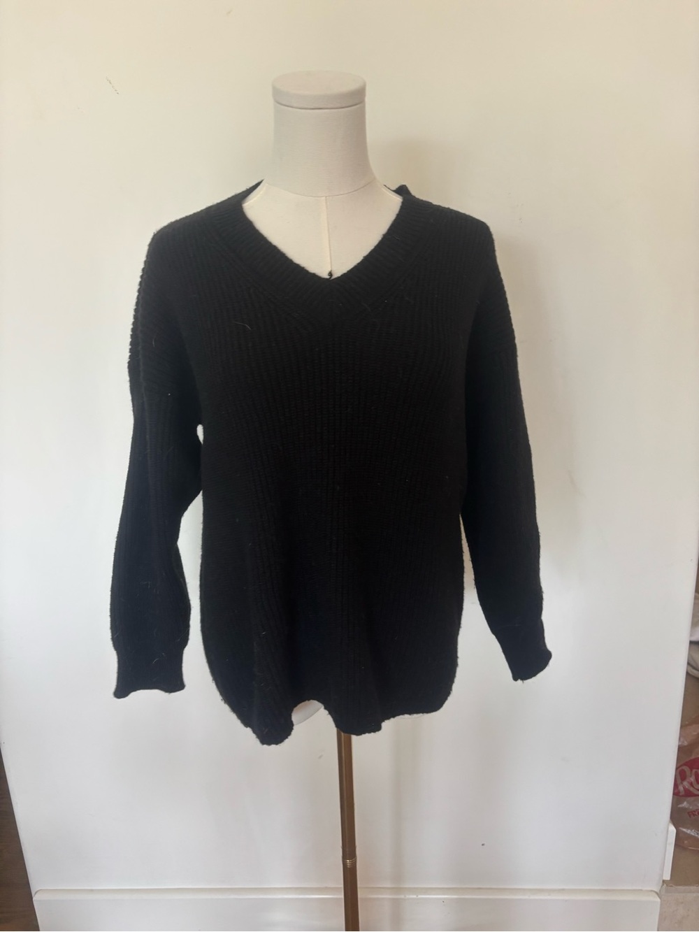 Jon & Anna Black V-Neck Knit Sweater